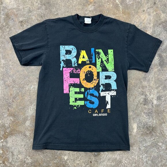 Vintage Rainforest Cafe Graphic Tee Mens Medium Short Sleeve Orlando Florida - Picture 1 of 8